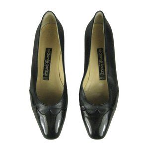 Sidonie Larizzi Pumps Size 6 B US 36 1/2 EU ITALY Black Vintage Leather Patent